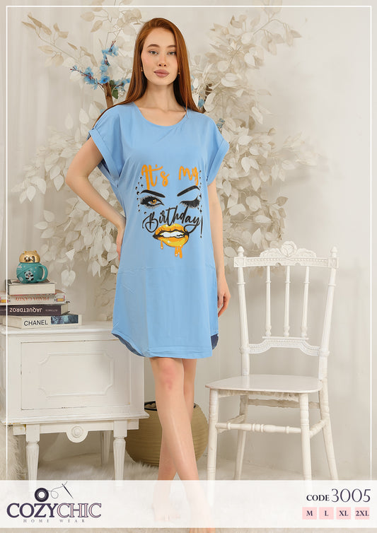It’s My Birthday Night Shirt – Baby Blue